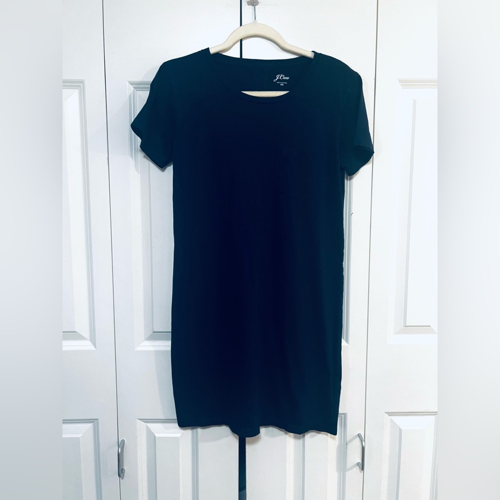 JCrew Dark Blue Garment-Dyed Chest Pocket T-shirt Dress Size XS